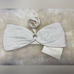 White Textured Women Top by Johanna Ortiz